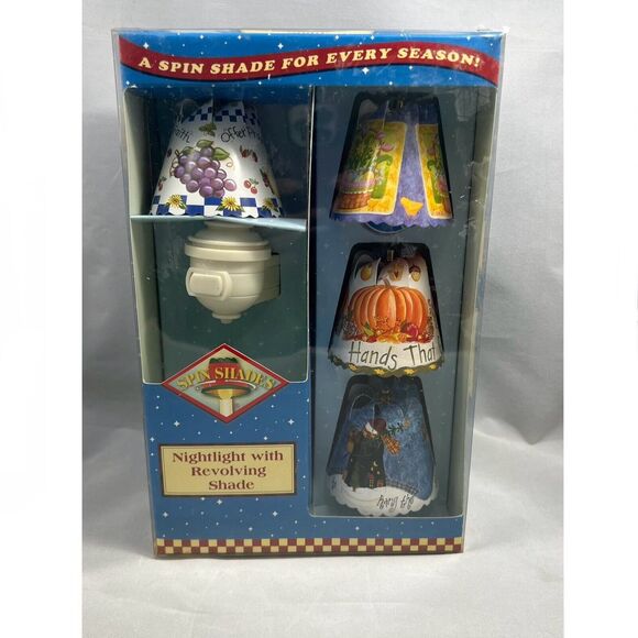Vintage Spin Shade Nightlight With Revolving Shade - Picture 1 of 8